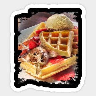 Caffles Cat Waffles Sticker